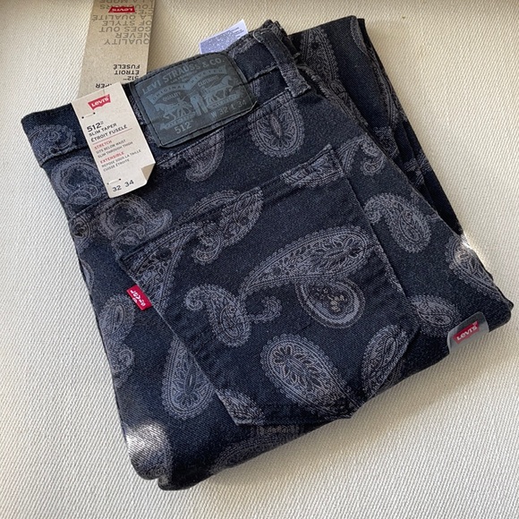 š„ MENS LEVI BLACK PAISLEY DENIM